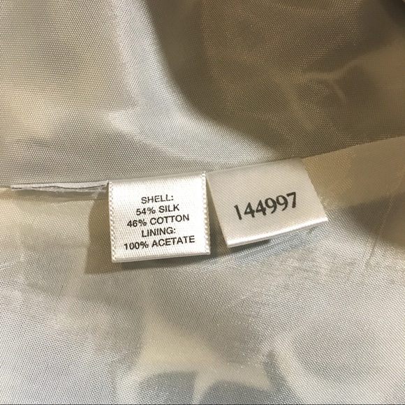 Ann Taylor silk cotton skirt black white 6P - Picture 4 of 4